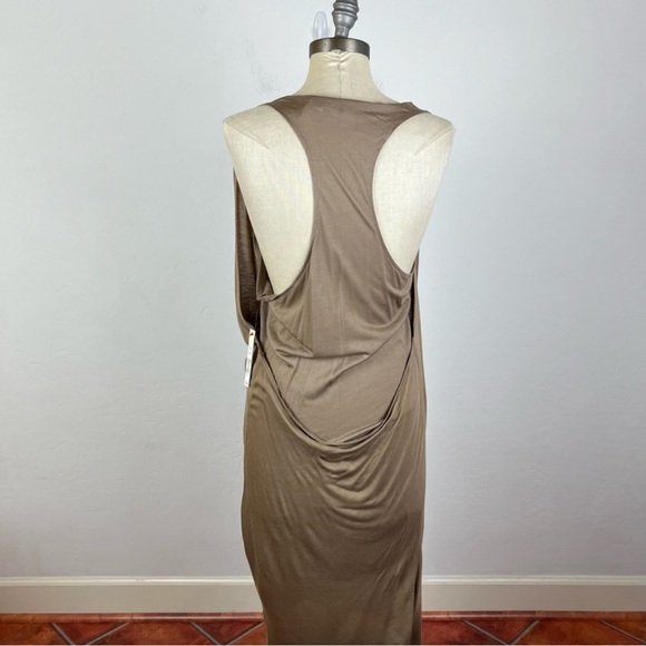 Alice + Olivia Brown Drape Midi Dress - Picture 4 of 5